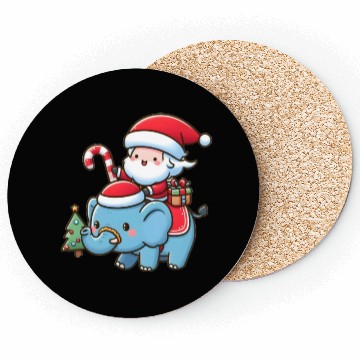Discover Cute Santa Claus on elephant Coasters