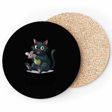 Discover I Blame The Catnip - Cute Mischievous Cat Coasters