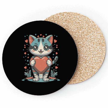 Discover cat mom Coasters
