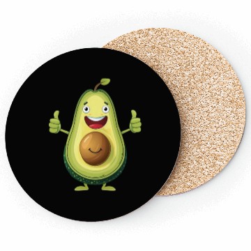 Discover Happy Avocado With Thumbs Up Coasters