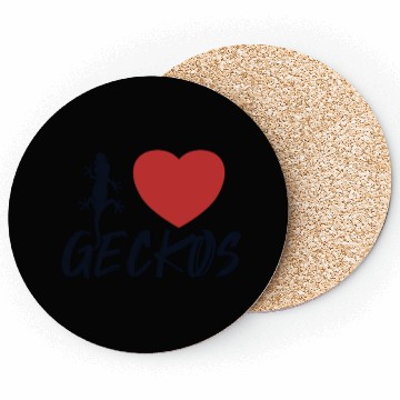 Discover I love Geckos Crested Lizard Gekkota Leopard Gecko Coasters