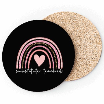 Discover Substitute Teacher Boho Rainbow Back To School Coasters