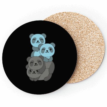 Discover Car Flag Pride Lgbtq Cute Panda Coasters