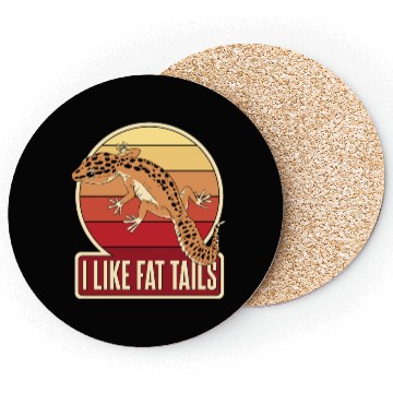 Discover I Like Fat Tails Crested Lizard Gekkota Leopard Coasters