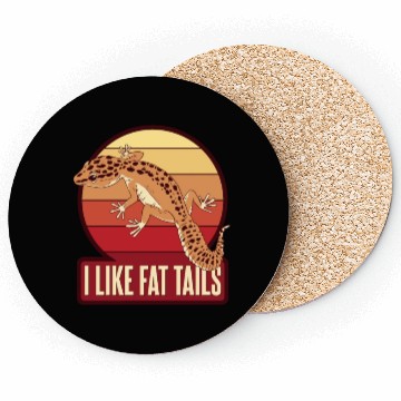 Discover I Like Fat Tails Crested Lizard Gekkota Leopard Coasters