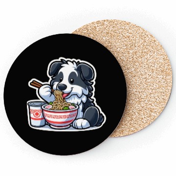 Discover Border Collie Love Ramen Coasters