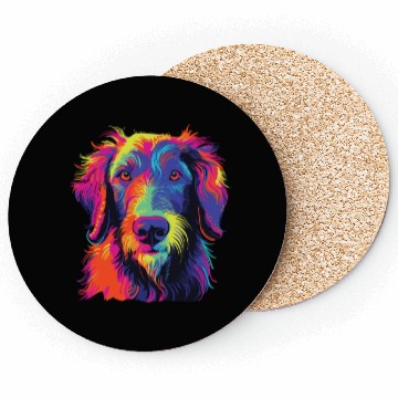 Discover Watercolor Colorful Scottish Deerhound Coasters