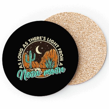 Discover Neon Moon Cactus Country Mountain Vintage Retro Coasters