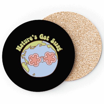 Discover Nature's got Swag Retro Earth Mascot Coasters