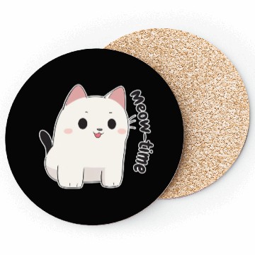 Discover Meowtime Cat Pet Style Coasters
