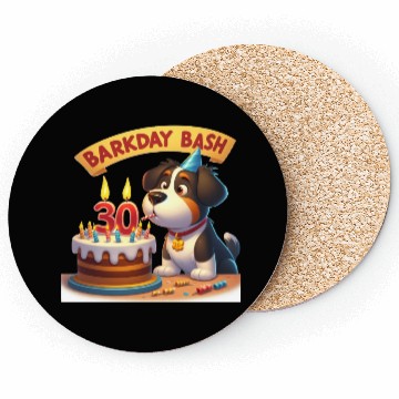 Discover 30th Birthday Bark Bash Coasters