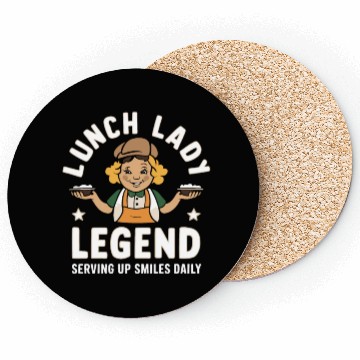 Discover School Lunch Lady School Worker Cafeteria Lady Coasters