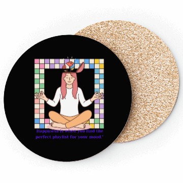 Discover Happy artwork with colorful design Coasters