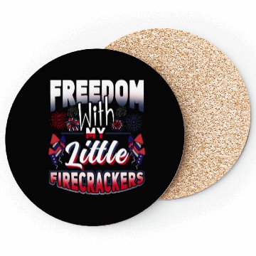 Discover Freedom Firecrackers Patriotic Teacher Coasters