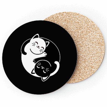Discover Yin and Yang Cats Coasters