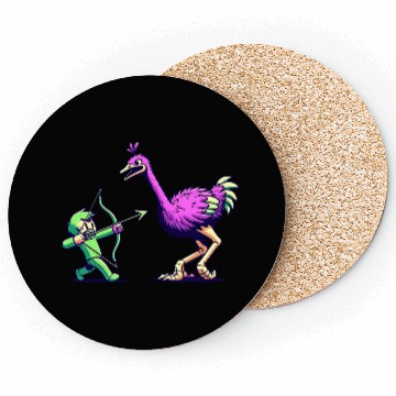 Discover Quirky Archer's Ostrich Challenge Coasters