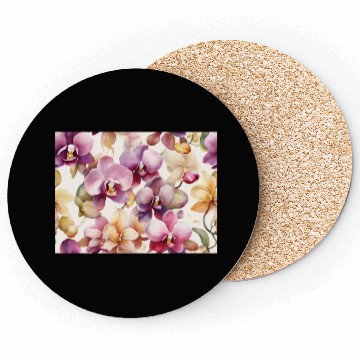 Discover Sweet Watercolor Orchid Art Coasters