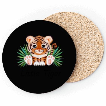 Discover Cute animal little tiger. Coasters