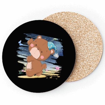 Discover Sleeping Bear Walking On Beach Using Piyama Coasters
