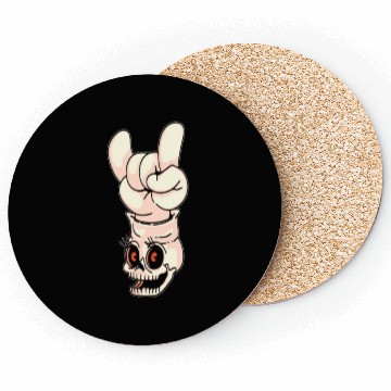 Discover Electric Guitar Rock Horns Coasters