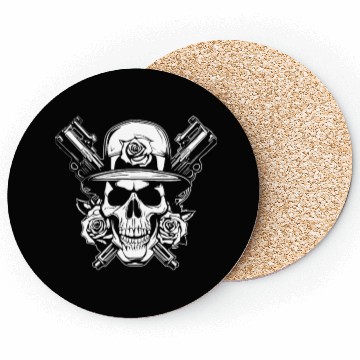 Discover Skeleton Roses Guitar Skull Roses Guns Coasters