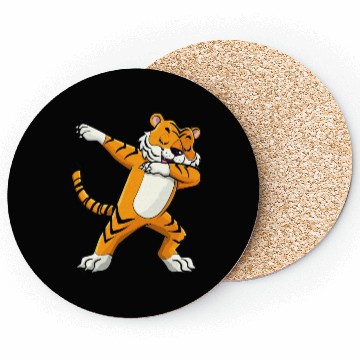 Discover Dabbing Tiger Wildlife Safari Animal Lover Coasters