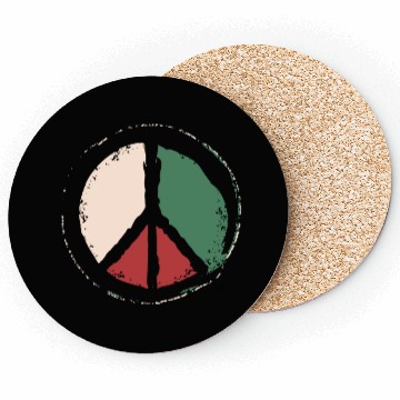 Discover Free Palestine - Peace Symbol Coasters