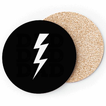 Discover Baseball Dad Distressed Retro Lightning Bolt Coasters
