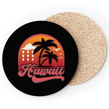 Discover Island Sunset Aloha Paradise Hawaiian sunset Coasters