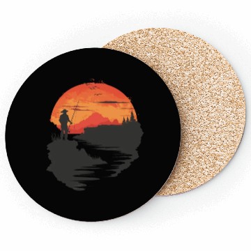Discover Sunset Fishing Solitude Escape Coasters