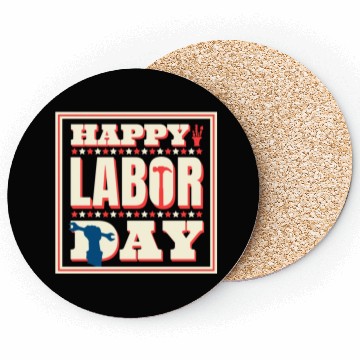 Discover Happy Labor Day Holiday Greetings Coasters