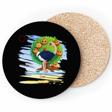 Discover Unique Creative Cute O Alphabet Owl Oak Ostrich Coasters