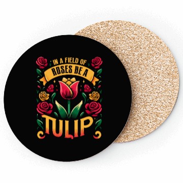 Discover Tulips Tulip Flower Yes I Talk To Tulips Coasters