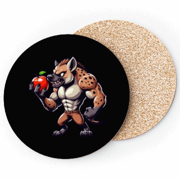 Discover Hyena Enjoying Apple Fitness Workout Coasters