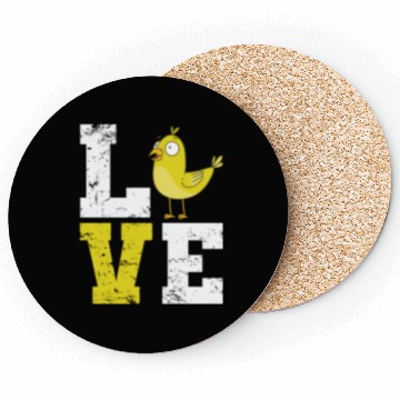 Discover Love lettering with Canary Bird Coasters