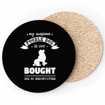 Discover My Awesome Poodle Dog Coasters