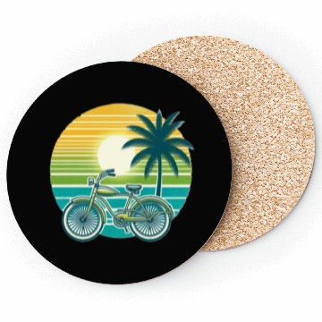 Discover Retro Bike and Palm Tree Coasters