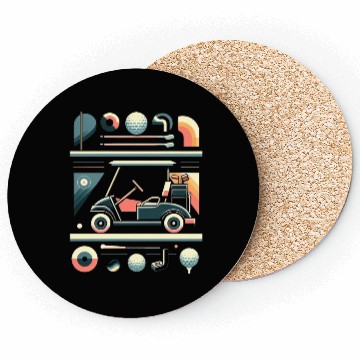 Discover Vintage Golf Panorama Coasters