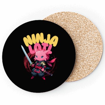 Discover Kawaii Axolotl Ninja Coasters