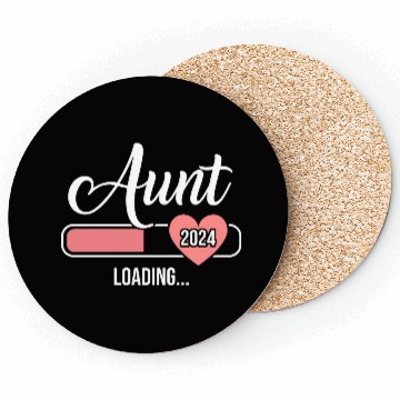 Discover Aunt 2024 loading bar for soon to be auntie Coasters