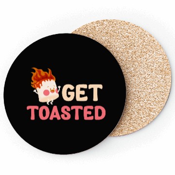 Discover Get Toasted Marshmallow Puns Cocoa RV Mountain Coasters