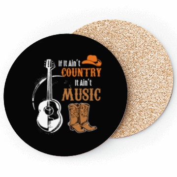 Discover Music Guitar Cowboy Coasters
