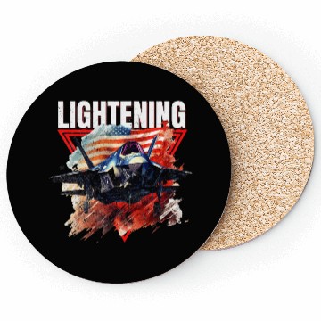 Discover F35 Lightning Fighter Jet Plane Veteran Military Coasters