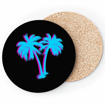 Discover Tropical and Aesthetic Beach Vaporwave Palm Tree Coasters