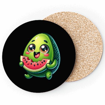 Discover Avocado & Watermelon Sweet Comic Coasters