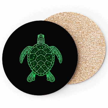 Discover Green Space Turtle Coasters