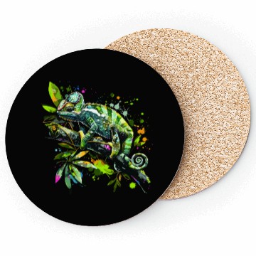 Discover Chameleonaire A Rich Lizard for Lizard Pet Lover Coasters