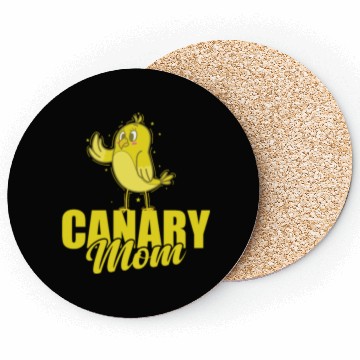 Discover Canary Bird Mom Coasters