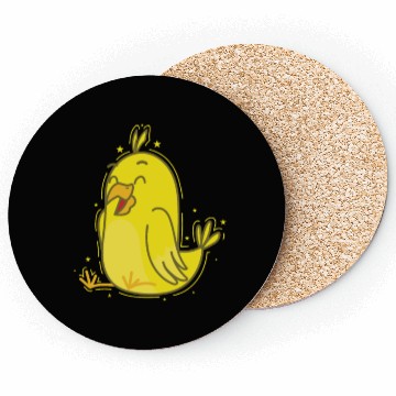 Discover funny yellow Canary Bird Coasters
