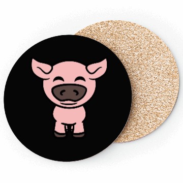 Discover Little cute piggy pig piglet cartoon animal love Coasters